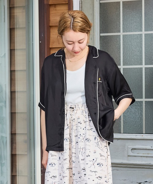 PENDLETON(ペンドルトン)の「PENDLETON/ペンドルトン パイピング エンブロイダリー オープンカラーシャツ(シャツ/ブラウス・メンズ・オフホワイト/ブラック・LARGE/MEDIUM)」の14枚目の写真