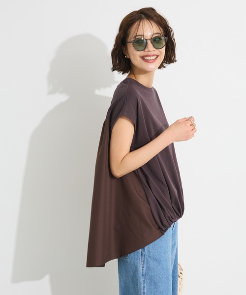 CRAFT STANDARD BOUTIQUE（クラフトスタンダードブティック）の「接触冷感/UVカット バックフレアバルーンカットソー◆（Tシャツ/カットソー・レディース・ホワイト/ブラウン/グリーン/ブラック・FREE）」の13枚目の写真