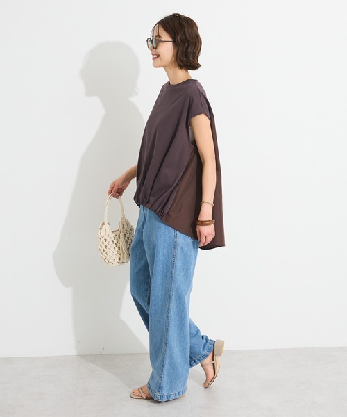 CRAFT STANDARD BOUTIQUE（クラフトスタンダードブティック）の「接触冷感/UVカット バックフレアバルーンカットソー◆（Tシャツ/カットソー・レディース・ホワイト/ブラウン/グリーン/ブラック・FREE）」の17枚目の写真