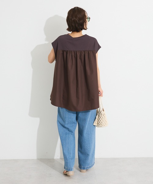 CRAFT STANDARD BOUTIQUE（クラフトスタンダードブティック）の「接触冷感/UVカット バックフレアバルーンカットソー◆（Tシャツ/カットソー・レディース・ホワイト/ブラウン/グリーン/ブラック・FREE）」の19枚目の写真