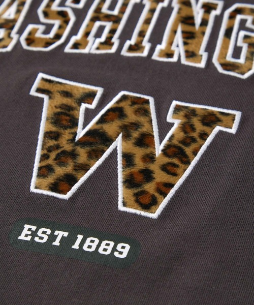 カレッジレオパードパッチロゴ刺繍半袖Tシャツ（Tシャツ/カットソー