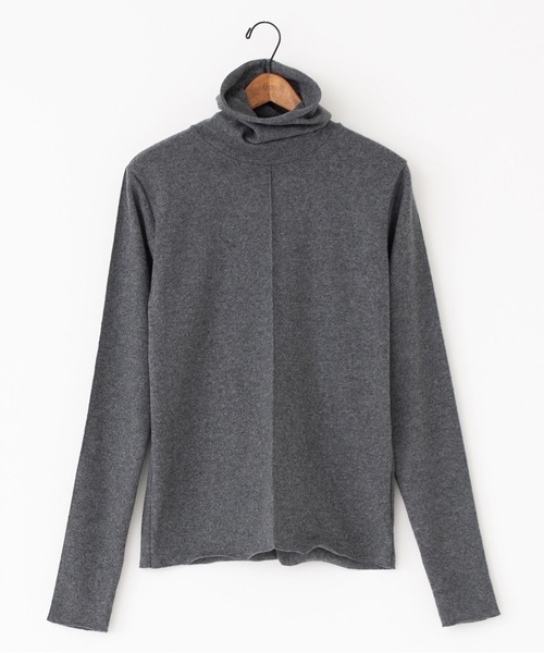 RYU(リュー)の「soft wool t-neck knit(ニット/セーター・メンズ・チャコール/モカ・2/4)」の7枚目の写真
