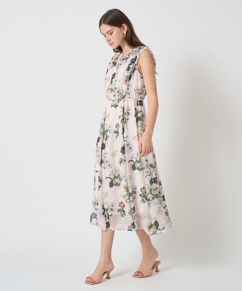 専用です。アナイ　bouquet プリント ランダムタック ワンピース bouquet プリント ランダムタック ワンピース（ワンピース