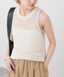 Spick & Span | メッシュアメスリニットタンク(タンクトップ)