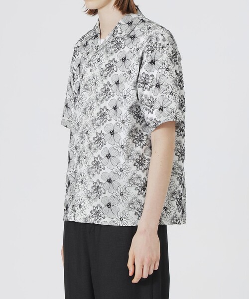 LOVELESS(ラブレス)の「フラワーエンブロイダリーオープンカラーショートスリーブシャツ(シャツ/ブラウス・メンズ・オフホワイト/ブラック・L/M)」の9枚目の写真