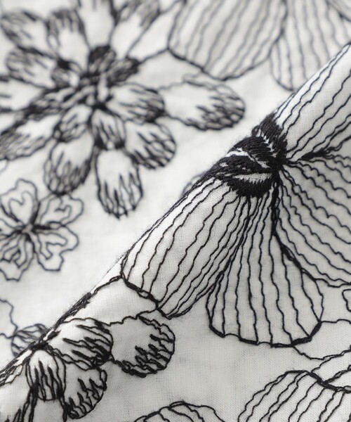 LOVELESS(ラブレス)の「フラワーエンブロイダリーオープンカラーショートスリーブシャツ(シャツ/ブラウス・メンズ・オフホワイト/ブラック・L/M)」の13枚目の写真