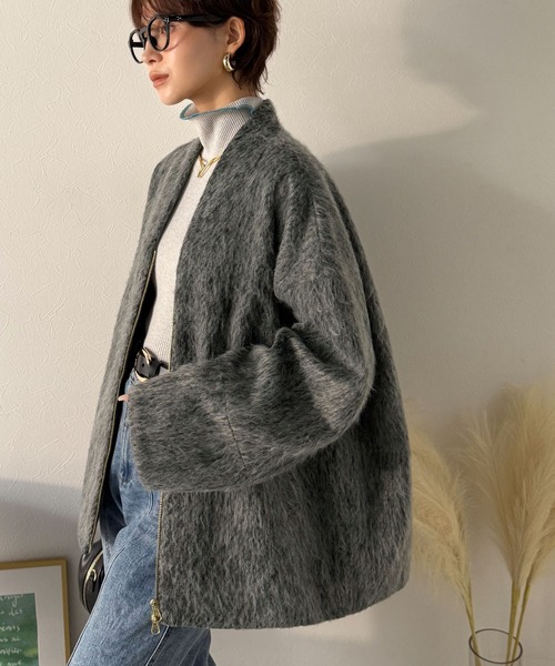 ⭐︎新品未使用タグ付⭐︎ Classical Evonシャギーノーカラーコート 94097460b_365_d_500.jpg