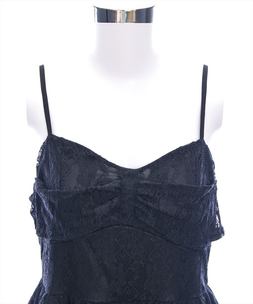 clear（クリア）の「【低身長サイズ有】レースキャミワンピース[着回し力抜群 ガーリー レイヤード]（ワンピース・レディース・オフホワイト/ブラック・F/XS）」の13枚目の写真