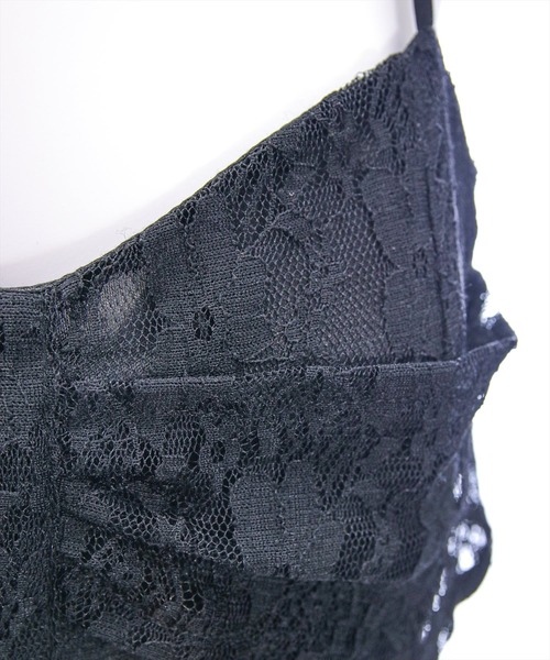 clear（クリア）の「【低身長サイズ有】レースキャミワンピース[着回し力抜群 ガーリー レイヤード]（ワンピース・レディース・オフホワイト/ブラック・F/XS）」の12枚目の写真