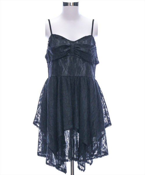 clear（クリア）の「【低身長サイズ有】レースキャミワンピース[着回し力抜群 ガーリー レイヤード]（ワンピース・レディース・オフホワイト/ブラック・F/XS）」の10枚目の写真