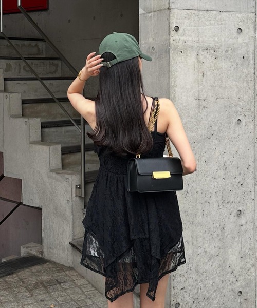 clear（クリア）の「【低身長サイズ有】レースキャミワンピース[着回し力抜群 ガーリー レイヤード]（ワンピース・レディース・オフホワイト/ブラック・F/XS）」の18枚目の写真