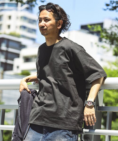 JOURNAL STANDARD relume(ジャーナルスタンダード レリューム)の「《追加》USA コットン 汗ジミ防止 Tシャツ(Tシャツ/カットソー・メンズ・ライトグレー/ホワイト/ダークグリーン/パープル/ブラック系その他・LARGE/X-LARGE/SMALL/MEDIUM)」の2枚目の写真