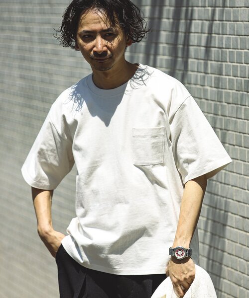 JOURNAL STANDARD relume(ジャーナルスタンダード レリューム)の「《追加》USA コットン 汗ジミ防止 Tシャツ(Tシャツ/カットソー・メンズ・ライトグレー/ホワイト/ダークグリーン/パープル/ブラック系その他・LARGE/X-LARGE/SMALL/MEDIUM)」の3枚目の写真