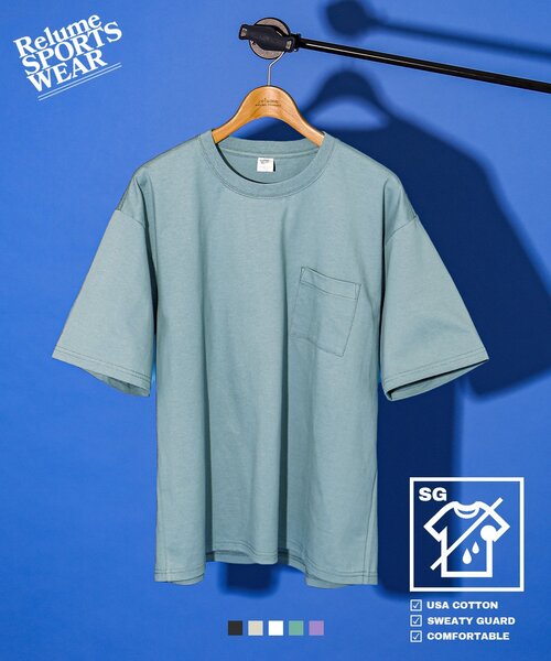 JOURNAL STANDARD relume(ジャーナルスタンダード レリューム)の「《追加》USA コットン 汗ジミ防止 Tシャツ(Tシャツ/カットソー・メンズ・ライトグレー/ホワイト/ダークグリーン/パープル/ブラック系その他・LARGE/X-LARGE/SMALL/MEDIUM)」の4枚目の写真