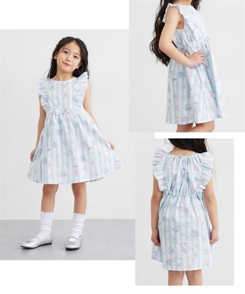 【もかさま専用】女の子用　ワンピースのみ セール】チェック×音楽柄セーラーワンピース（ワンピース