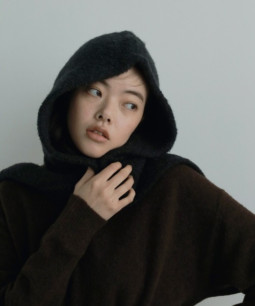 アンヌーク Hoodie Knit Stole ànuke】Hoodie Knit Stole ※10月中旬~11月上旬頃 発送予定 | s