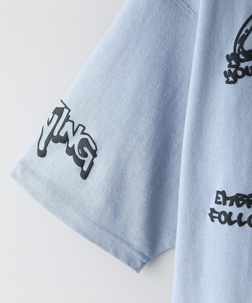 LB/S （エルビーエス）の「【DESERT SPORTSWEAR:デザートスポーツウェア】総柄 プリント オーバーサイズ Tシャツ（Tシャツ/カットソー・メンズ・サックスブルー/ブラック/ホワイト・MEDIUM/LARGE/X-LARGE）」の7枚目の写真
