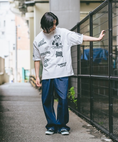 LB/S （エルビーエス）の「【DESERT SPORTSWEAR:デザートスポーツウェア】総柄 プリント オーバーサイズ Tシャツ（Tシャツ/カットソー・メンズ・サックスブルー/ブラック/ホワイト・MEDIUM/LARGE/X-LARGE）」の12枚目の写真