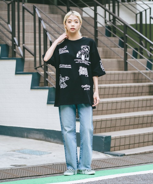 LB/S （エルビーエス）の「【DESERT SPORTSWEAR:デザートスポーツウェア】総柄 プリント オーバーサイズ Tシャツ（Tシャツ/カットソー・メンズ・サックスブルー/ブラック/ホワイト・MEDIUM/LARGE/X-LARGE）」の21枚目の写真