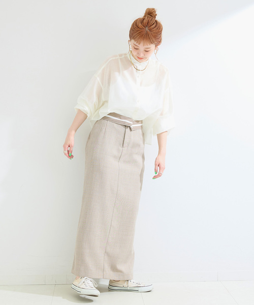 B.C STOCK(ベーセーストック)の「《追加》ウォッシャブル / オーガンディクロップシャツ(シャツ/ブラウス・レディース・ブラック/ホワイト/ピンク・FREE)」の22枚目の写真