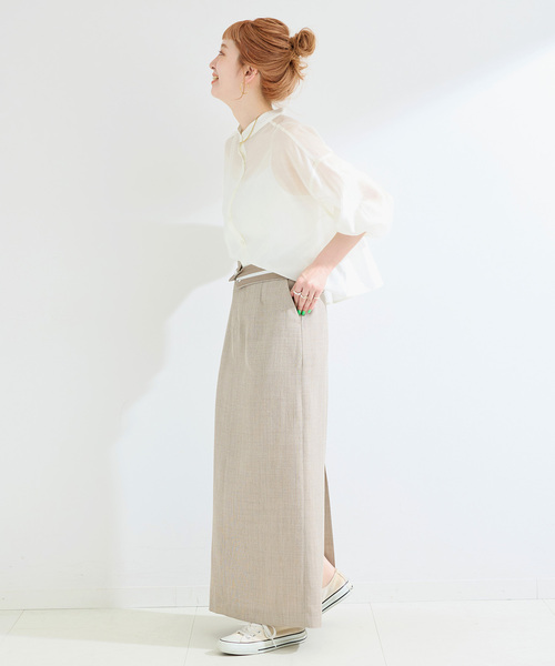 B.C STOCK(ベーセーストック)の「《追加》ウォッシャブル / オーガンディクロップシャツ(シャツ/ブラウス・レディース・ブラック/ホワイト/ピンク・FREE)」の20枚目の写真