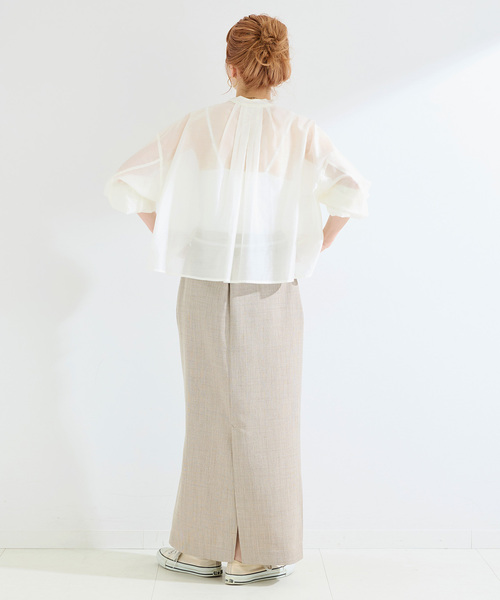 B.C STOCK(ベーセーストック)の「《追加》ウォッシャブル / オーガンディクロップシャツ(シャツ/ブラウス・レディース・ブラック/ホワイト/ピンク・FREE)」の19枚目の写真