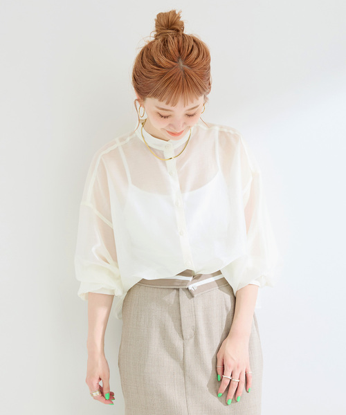 送料込◎ベトゥープ◎C/SローンウォッシャブルBASICシャツ 白 24-03再販・新色追加 C/SローンウォッシャブルBASICシャツ - BETOUPE