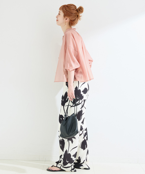 B.C STOCK(ベーセーストック)の「《追加》ウォッシャブル / オーガンディクロップシャツ(シャツ/ブラウス・レディース・ブラック/ホワイト/ピンク・FREE)」の10枚目の写真