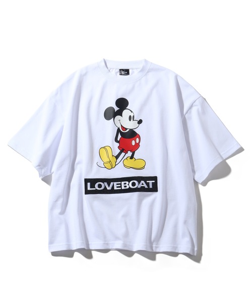 LOVE BOAT(ラブ・ボート)の「【Disney/ディズニー】×【LOVE BOAT/ラブボート】ミッキーロゴ アートワーク 半袖クルーネックTシャツ(Tシャツ/カットソー・メンズ・ホワイト/ブラック・S/M/L)」の3枚目の写真