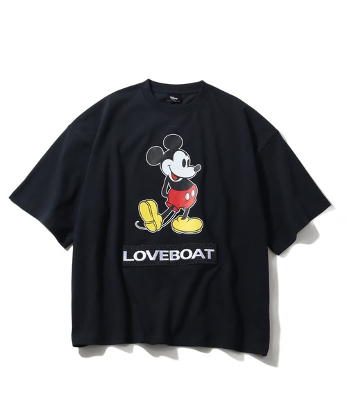 LOVE BOAT(ラブ・ボート)の「【Disney/ディズニー】×【LOVE BOAT/ラブボート】ミッキーロゴ アートワーク 半袖クルーネックTシャツ(Tシャツ/カットソー・メンズ・ホワイト/ブラック・S/M/L)」の5枚目の写真