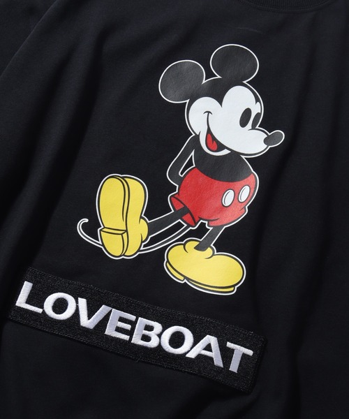LOVE BOAT(ラブ・ボート)の「【Disney/ディズニー】×【LOVE BOAT/ラブボート】ミッキーロゴ アートワーク 半袖クルーネックTシャツ(Tシャツ/カットソー・メンズ・ホワイト/ブラック・S/M/L)」の9枚目の写真