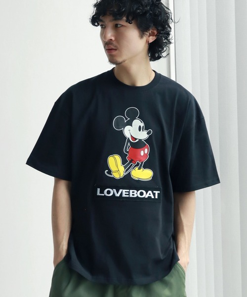 LOVE BOAT(ラブ・ボート)の「【Disney/ディズニー】×【LOVE BOAT/ラブボート】ミッキーロゴ アートワーク 半袖クルーネックTシャツ(Tシャツ/カットソー・メンズ・ホワイト/ブラック・S/M/L)」の22枚目の写真