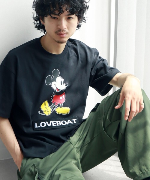 LOVE BOAT(ラブ・ボート)の「【Disney/ディズニー】×【LOVE BOAT/ラブボート】ミッキーロゴ アートワーク 半袖クルーネックTシャツ(Tシャツ/カットソー・メンズ・ホワイト/ブラック・S/M/L)」の21枚目の写真