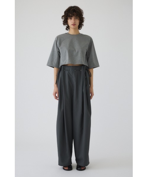 RIM.ARK(リムアーク)の「New basic short tee ニューベーシックショートティー(Tシャツ/カットソー・レディース・杢グレー/ライム/ブラウン/ホワイト・FREE)」の3枚目の写真