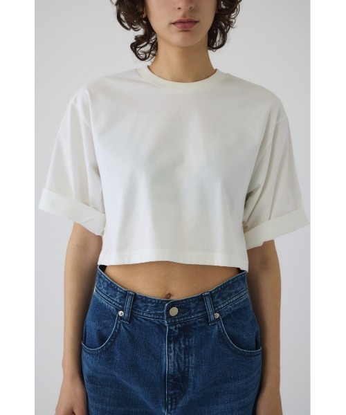 RIM.ARK(リムアーク)の「New basic short tee ニューベーシックショートティー(Tシャツ/カットソー・レディース・杢グレー/ライム/ブラウン/ホワイト・FREE)」の2枚目の写真