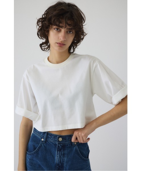RIM.ARK(リムアーク)の「New basic short tee ニューベーシックショートティー(Tシャツ/カットソー・レディース・杢グレー/ライム/ブラウン/ホワイト・FREE)」の11枚目の写真