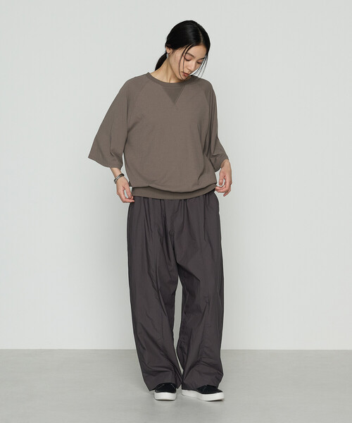 COMME CA（コムサ）の「【2WAY】ヴィンテージ天竺 Tシャツ（Tシャツ/カットソー・レディース・ブラウン/ライトグレー・FREE）」の8枚目の写真