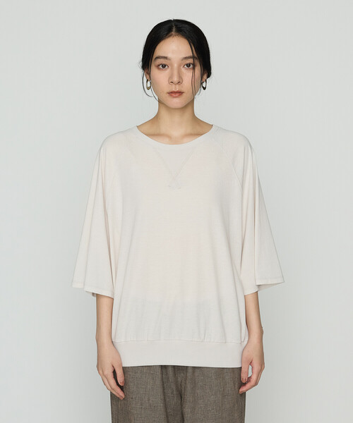 COMME CA（コムサ）の「【2WAY】ヴィンテージ天竺 Tシャツ（Tシャツ/カットソー・レディース・ブラウン/ライトグレー・FREE）」の11枚目の写真