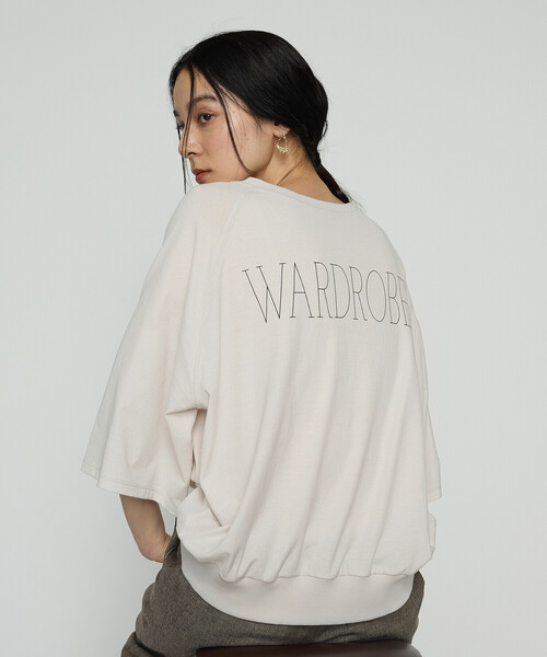 COMME CA（コムサ）の「【2WAY】ヴィンテージ天竺 Tシャツ（Tシャツ/カットソー・レディース・ブラウン/ライトグレー・FREE）」の2枚目の写真