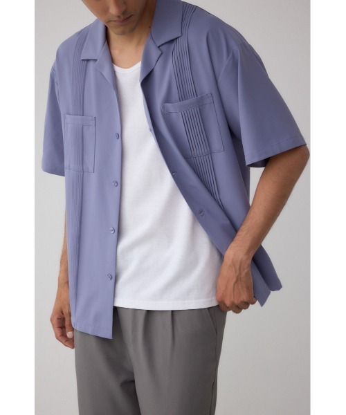 AZUL by moussy(アズールバイマウジー)の「キューバシャツ(シャツ/ブラウス・メンズ・ダークグリーン/ブラック/ライトパープル・MEDIUM/LARGE)」の3枚目の写真