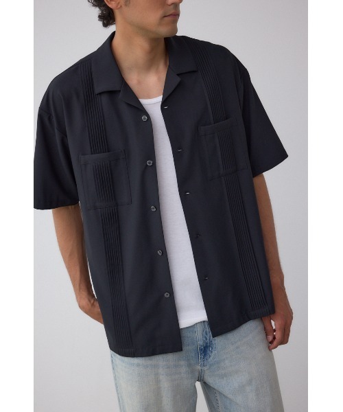AZUL by moussy(アズールバイマウジー)の「キューバシャツ(シャツ/ブラウス・メンズ・ダークグリーン/ブラック/ライトパープル・MEDIUM/LARGE)」の2枚目の写真