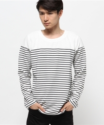 Discoat Parisien MENS | リップルパネルボーダープルオーバー(Tシャツ/カットソー)