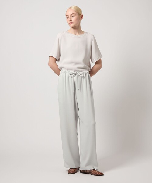 Steven Alan＞バックサテン ジョーゼット イージーパンツ