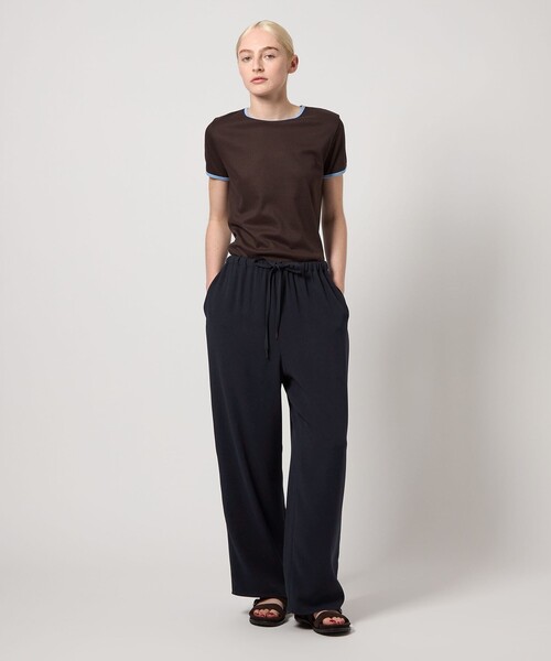 Steven Alan＞バックサテン ジョーゼット イージーパンツ