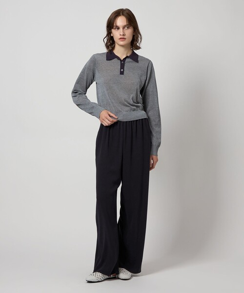 Steven Alan＞バックサテン ジョーゼット イージーパンツ
