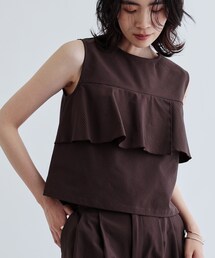 GALLEST | 【セットアップ可能】ストライプサッカーフリルブラウス【洗える/カセット服/夏服】(シャツ/ブラウス)