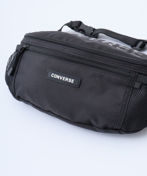 CONVERSE(コンバース)の「CONVERSEポリメッシュウエストボディバッグ(ボディバッグ/ウエストポーチ・メンズ・ブラック/ブラック系1/ブラック系2・FREE)」の4枚目の写真