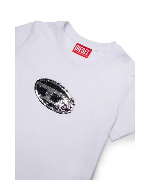 DIESEL（ディーゼル）の「キッズ Tシャツ TSEQUINSG（Tシャツ/カットソー・キッズ・ホワイト・12Y/10Y/14Y/4Y/6Y/8Y）」の3枚目の写真