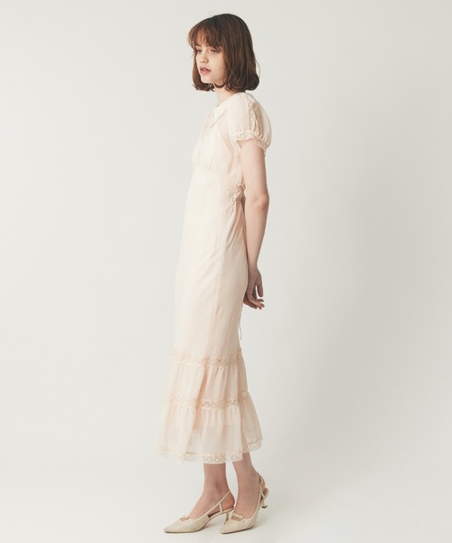 DEICY（デイシー）の「シフォンレースカラーワンピース（ワンピース・レディース・ライトブルー/ベビーピンク/アイボリー・00/FREE）」の10枚目の写真