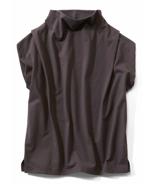 Live in comfort（リブインコンフォート）の「リブ　イン　コンフォート　接触冷感素材のゆるネックトップス（Tシャツ/カットソー・レディース・チャコールグレー/ラベンダー/ホワイト・S/M/L/LL/3L/4L）」の12枚目の写真